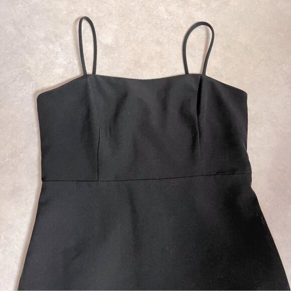 Twik SIMONS Black Sheath Mini Dress Spaghetti Strap MEDIUM - Picture 3 of 6